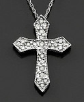 bpjgallery > Grand Prize - 14k White Gold Diamond Cross Pendant from Macy's
